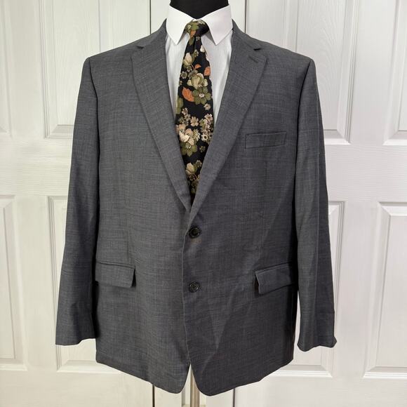 Lauren Ralph Lauren Men's Gray Wool Blend Sportscoat Blazer Jacket Size 48R - Picture 1 of 14